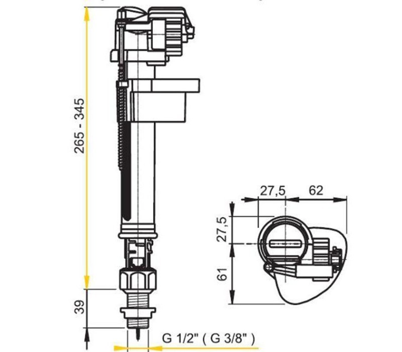 Torneira bóia autoclismo A18 2