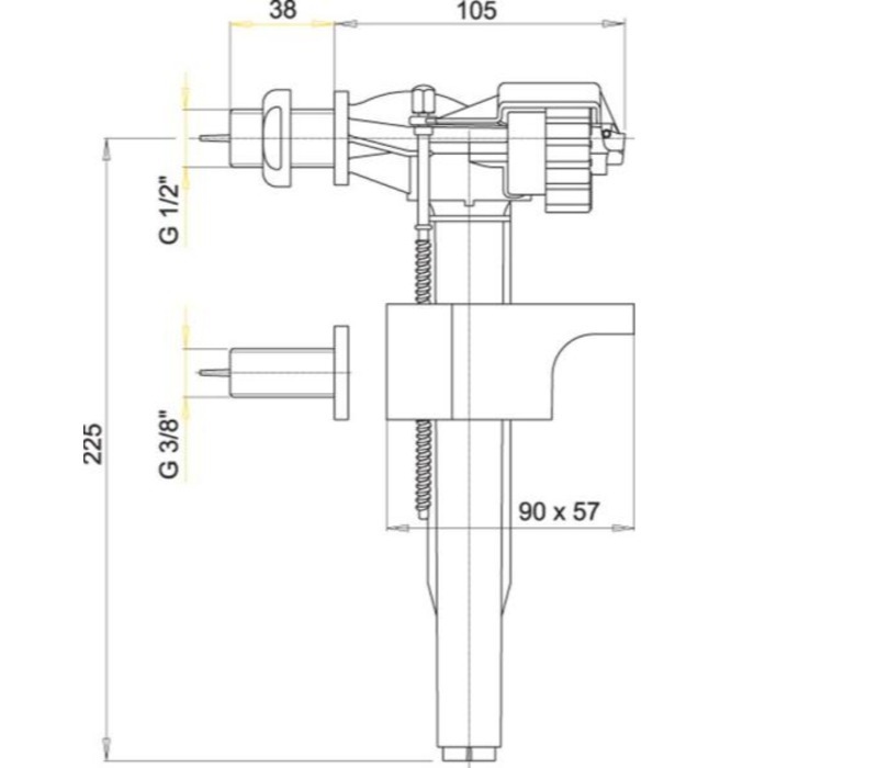Torneira Boia autoclismo A16 3